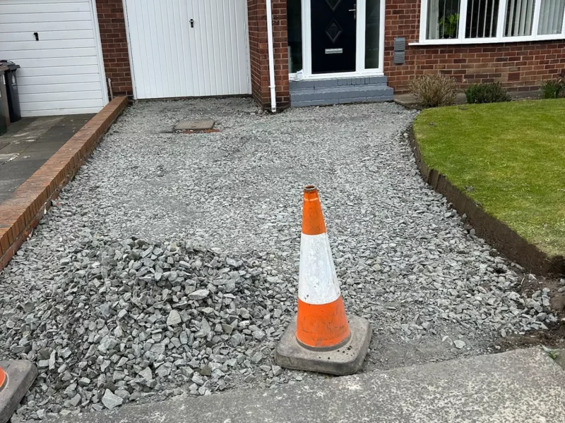 Old driveway removed from residential property