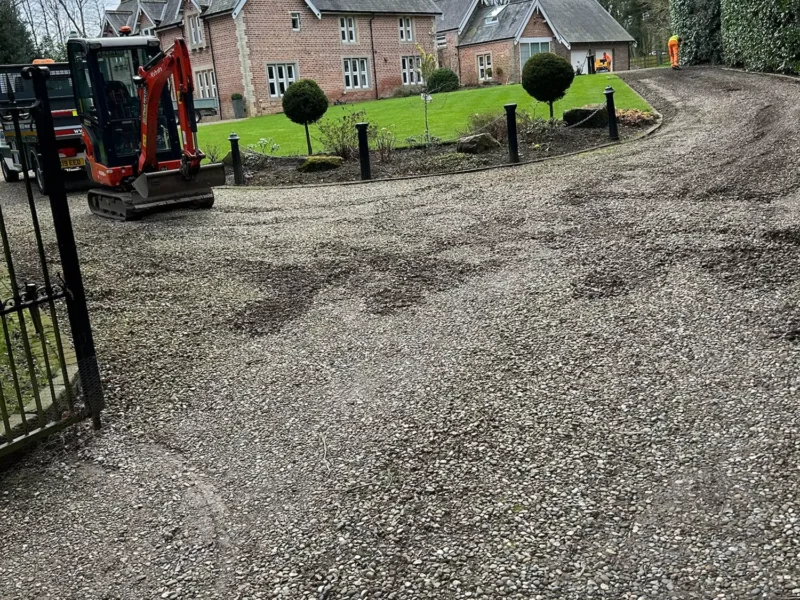 WW Contracts working on removing old driveway from a large property